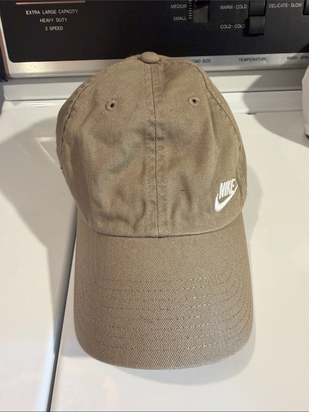 Nike Khaki Baseball Cap with Embroidered Logo